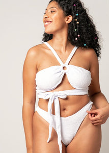 Waikiki Wrap Bikini Top | White